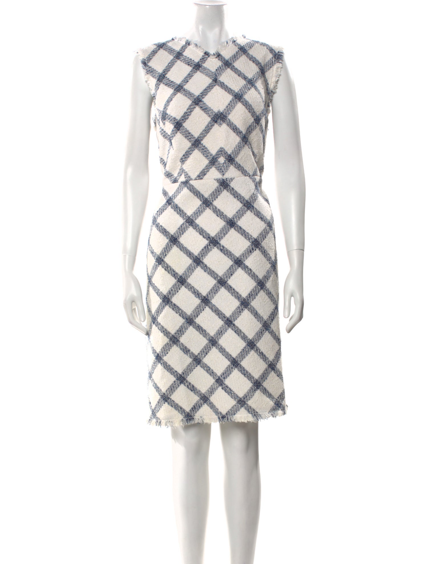 Tailored by Rebecca Taylor Plaid Print Knee-Length Dress