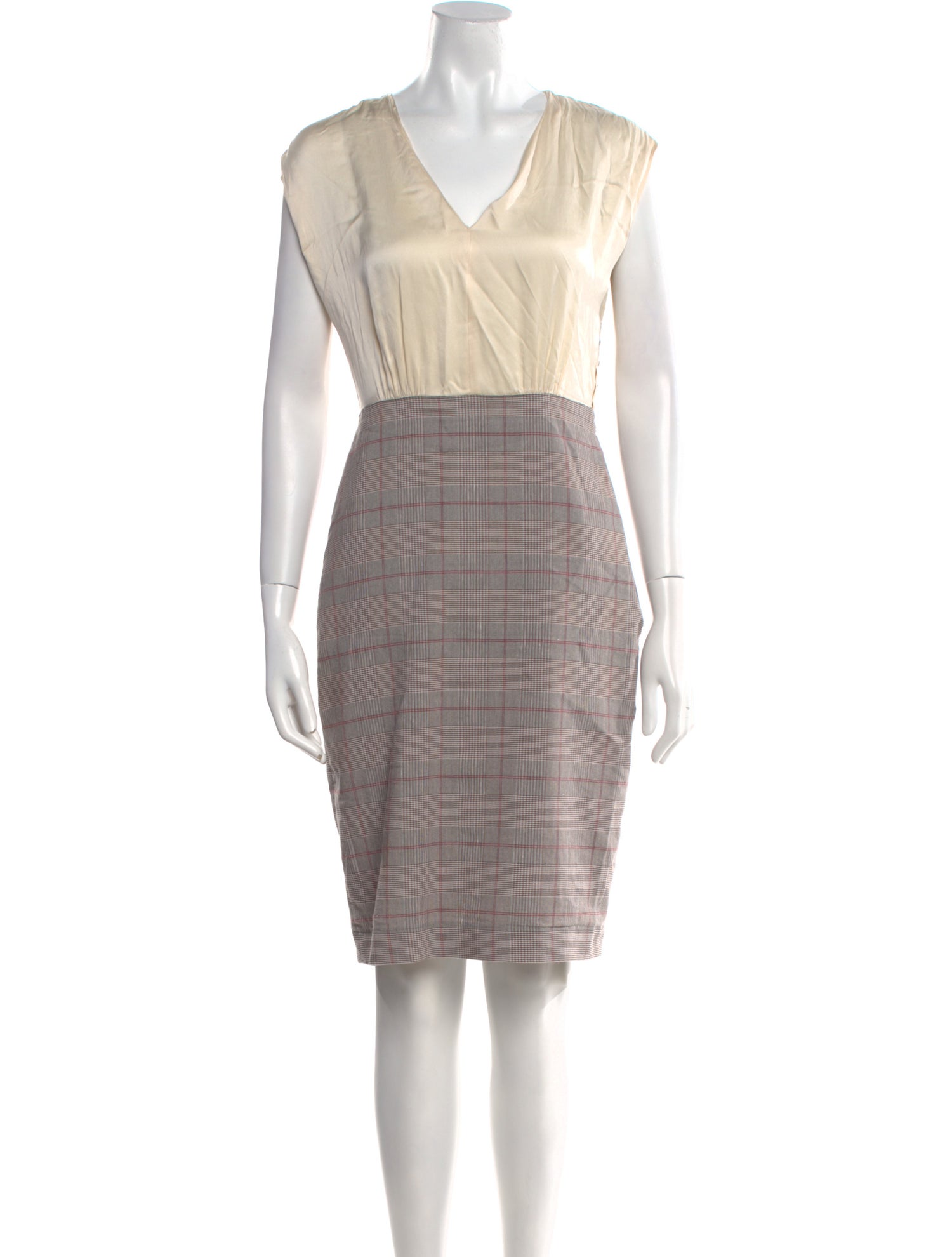 Tailored by Rebecca Taylor Plaid Print Knee-Length Dress