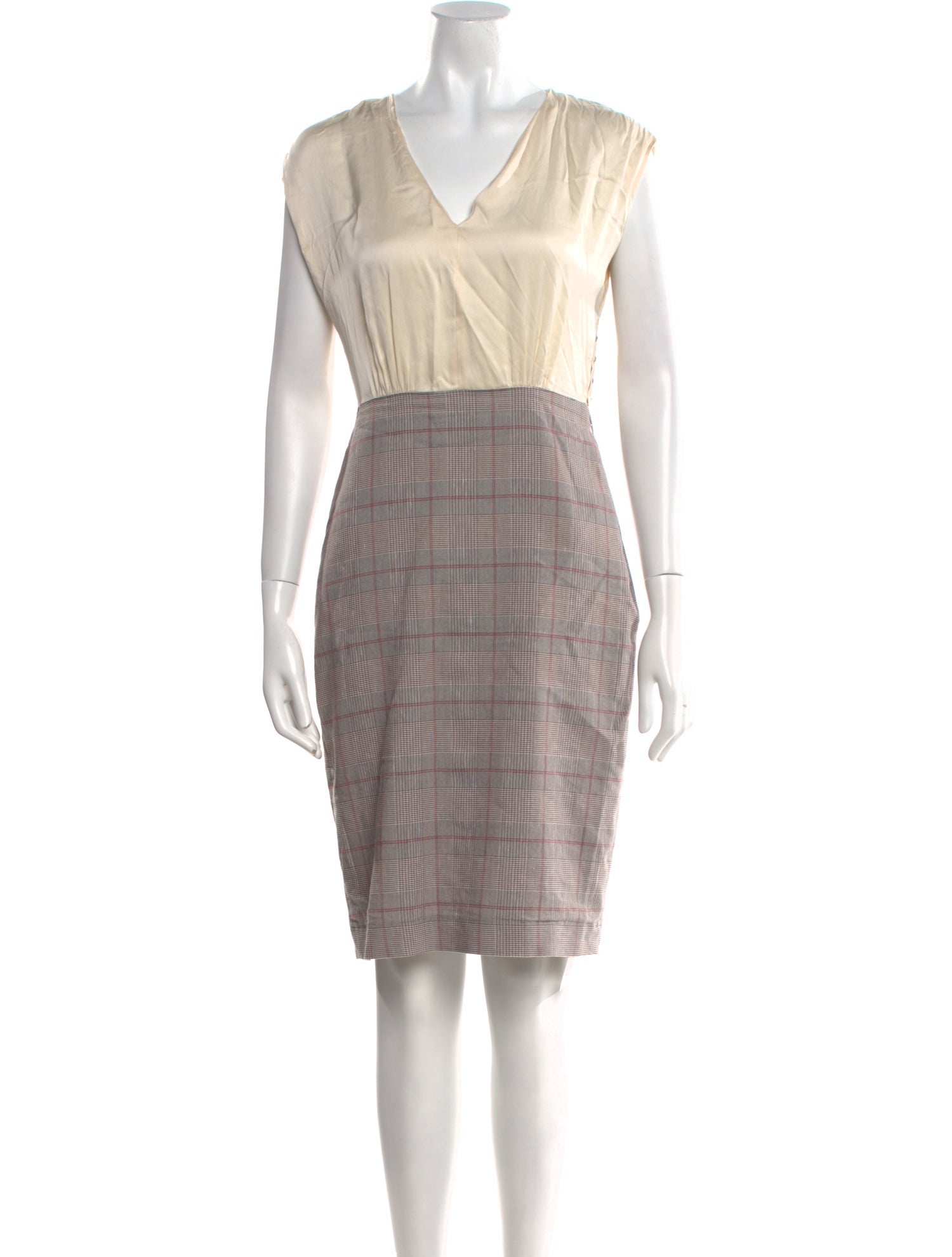 Tailored by Rebecca Taylor Plaid Print Knee-Length Dress