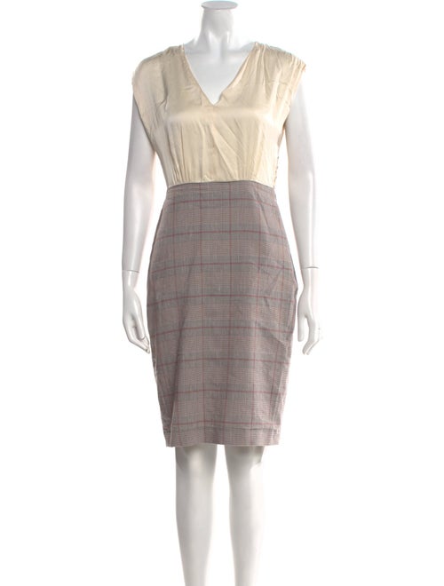 Tailored by Rebecca Taylor Plaid Print Knee-Length Dress