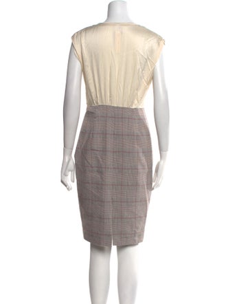 Tailored by Rebecca Taylor Plaid Print Knee-Length Dress