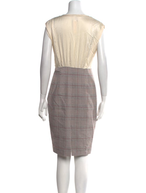 Tailored by Rebecca Taylor Plaid Print Knee-Length Dress