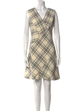 Tailored by Rebecca Taylor Plaid Print Knee-Length Dress