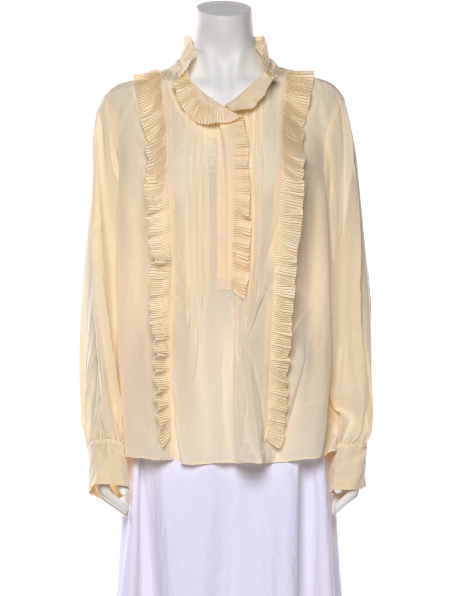 Tailored by Rebecca Taylor Silk Mock Neck Blouse