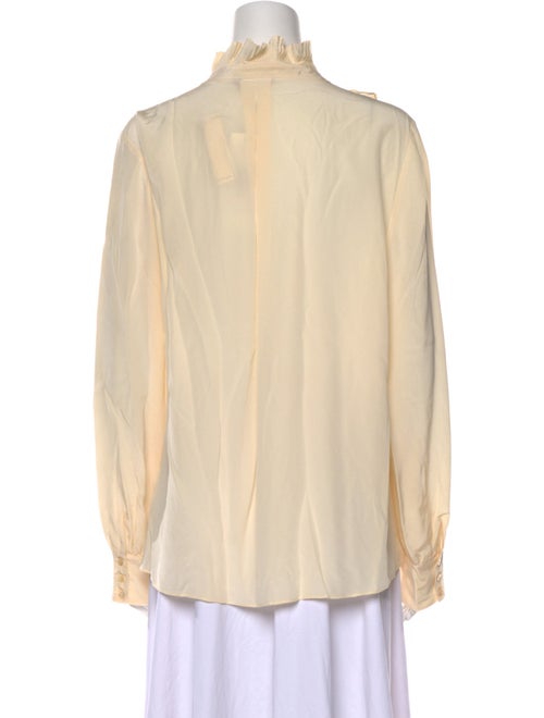 Tailored by Rebecca Taylor Silk Mock Neck Blouse