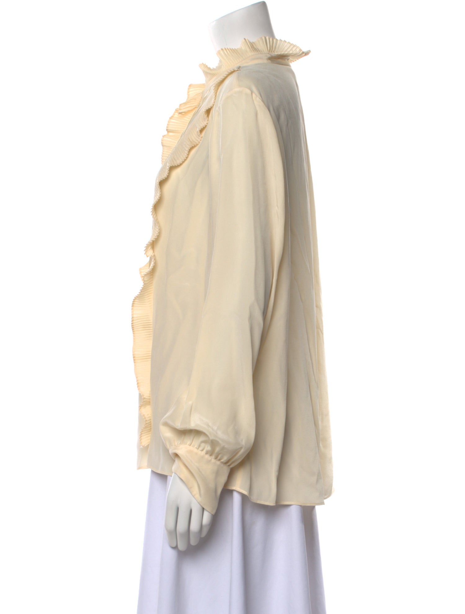 Tailored by Rebecca Taylor Silk Mock Neck Blouse