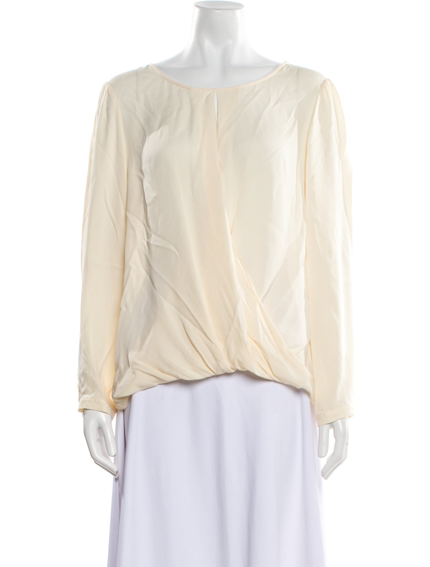 Tailored by Rebecca Taylor Silk Bateau Neckline Blouse