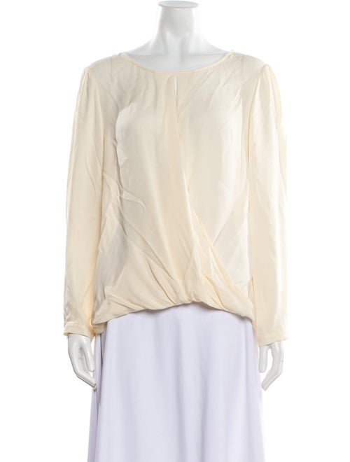 Tailored by Rebecca Taylor Silk Bateau Neckline Blouse