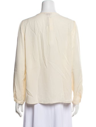 Tailored by Rebecca Taylor Silk Bateau Neckline Blouse