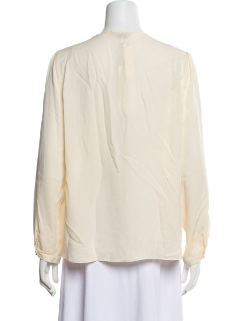 Tailored by Rebecca Taylor Silk Bateau Neckline Blouse