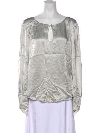 Tailored by Rebecca Taylor Silk Scoop Neck Blouse