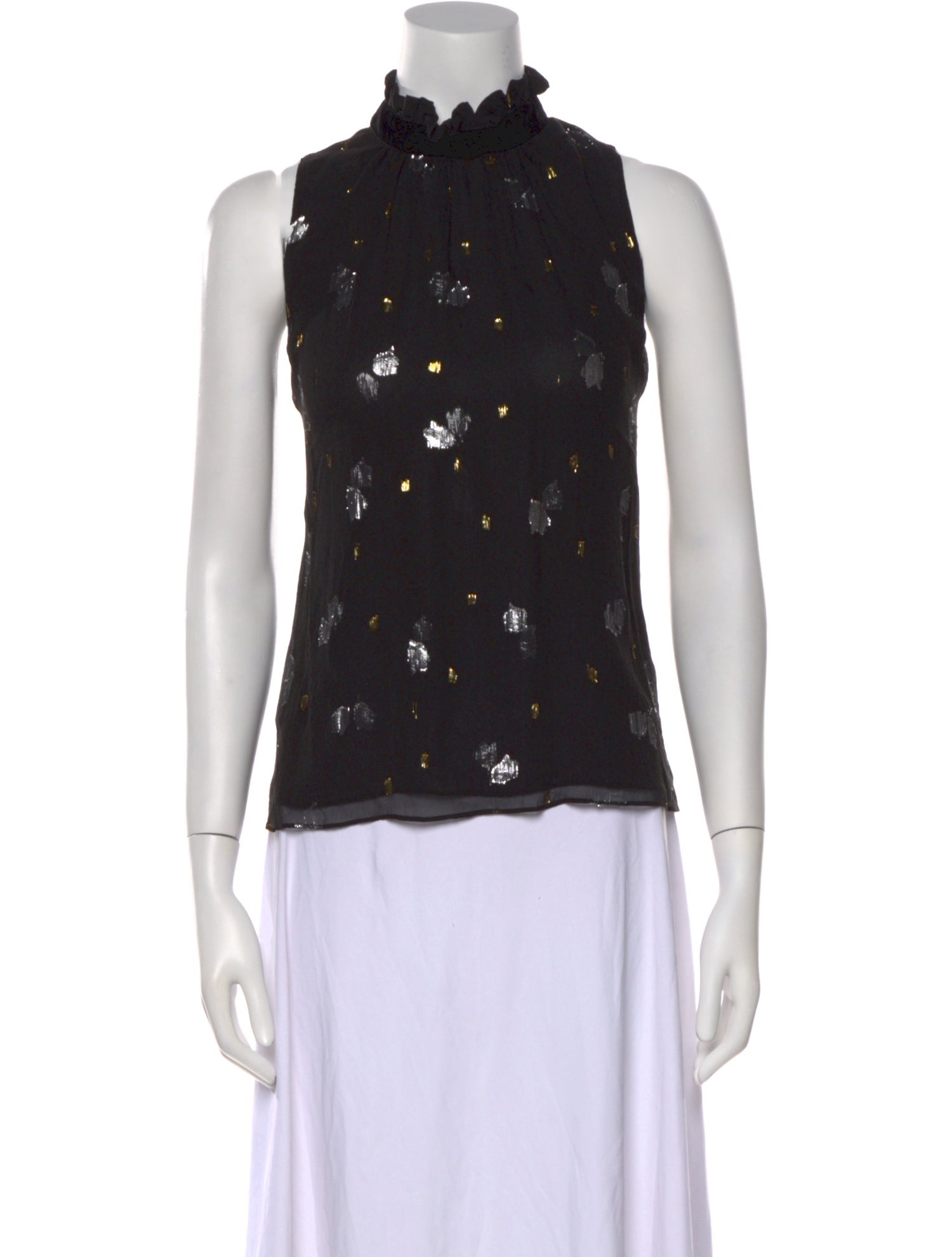 Tailored by Rebecca Taylor Silk Printed Top