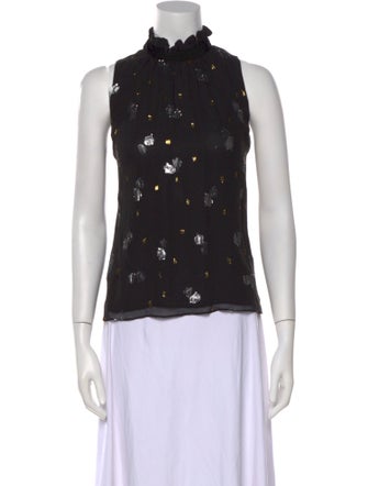 Tailored by Rebecca Taylor Silk Printed Top