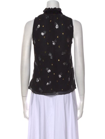 Tailored by Rebecca Taylor Silk Printed Top