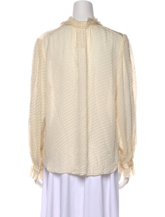 Tailored by Rebecca Taylor Silk V-Neck Blouse