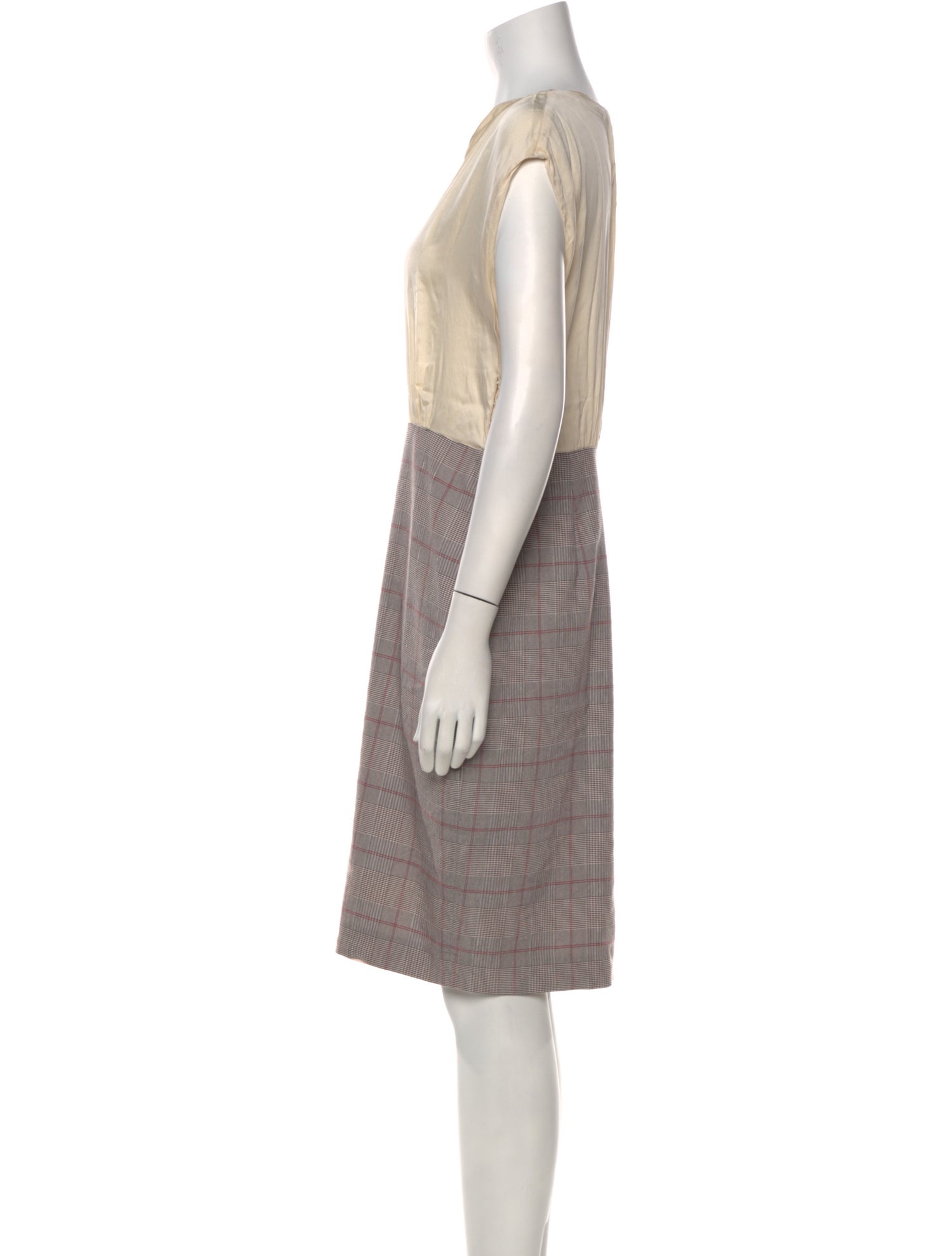 Tailored by Rebecca Taylor Plaid Print Knee-Length Dress