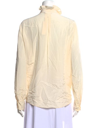 Tailored by Rebecca Taylor Silk Mock Neck Blouse