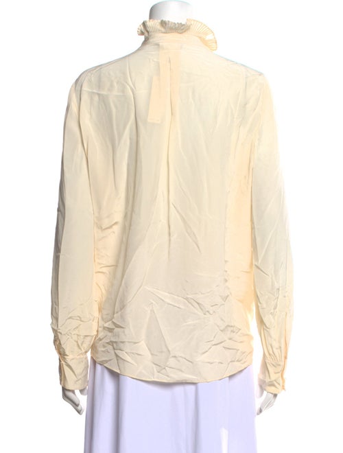 Tailored by Rebecca Taylor Silk Mock Neck Blouse