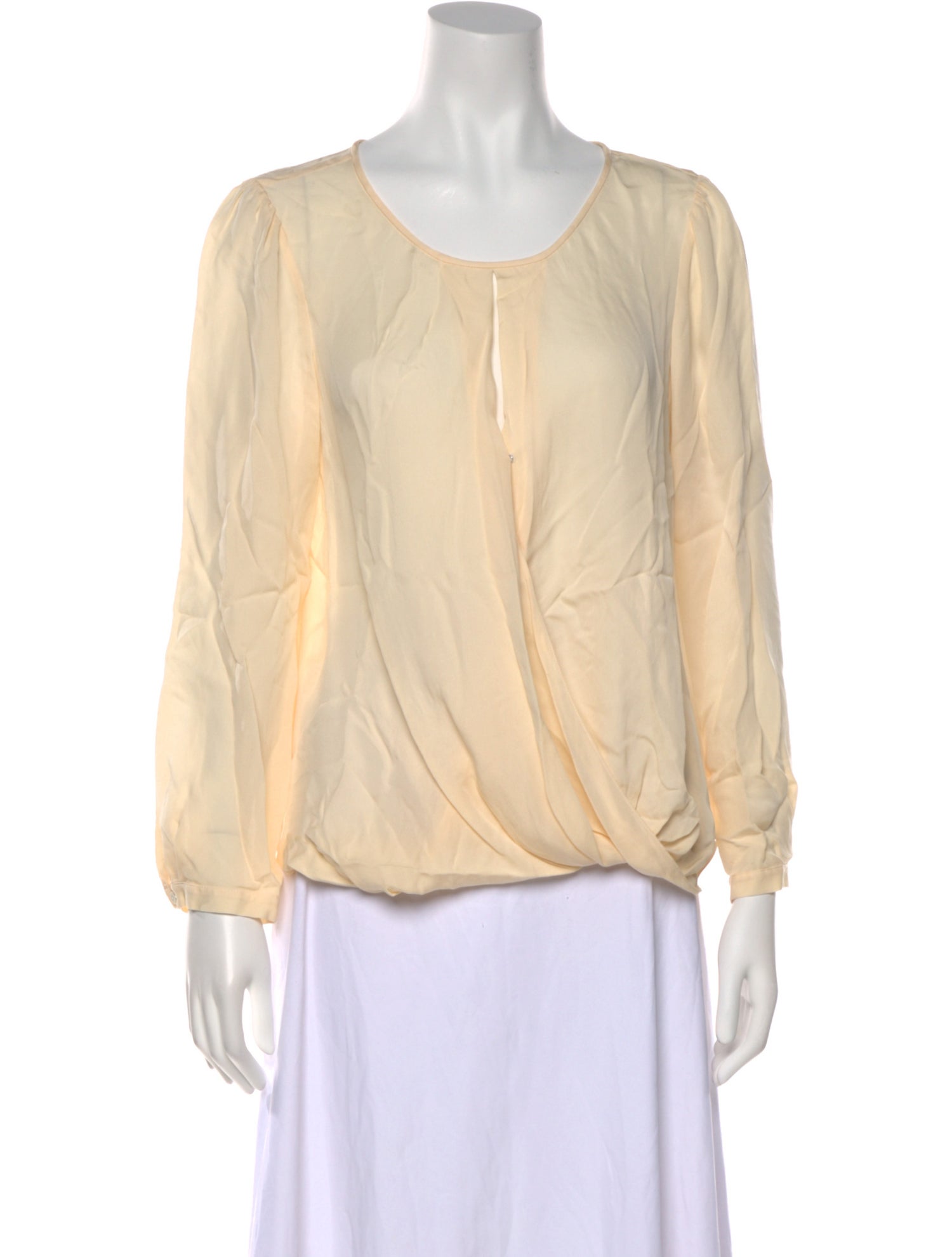 Tailored by Rebecca Taylor Silk Scoop Neck Blouse