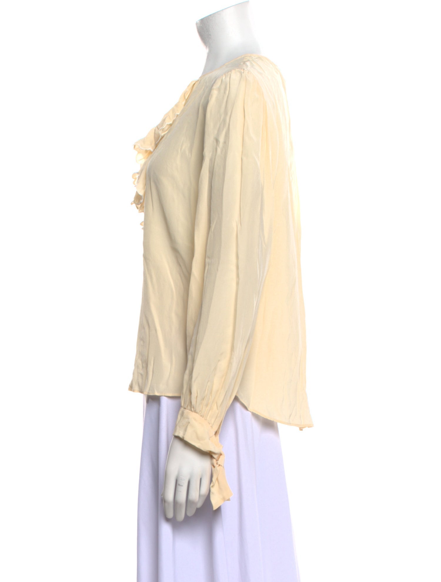 Tailored by Rebecca Taylor Silk Crew Neck Blouse