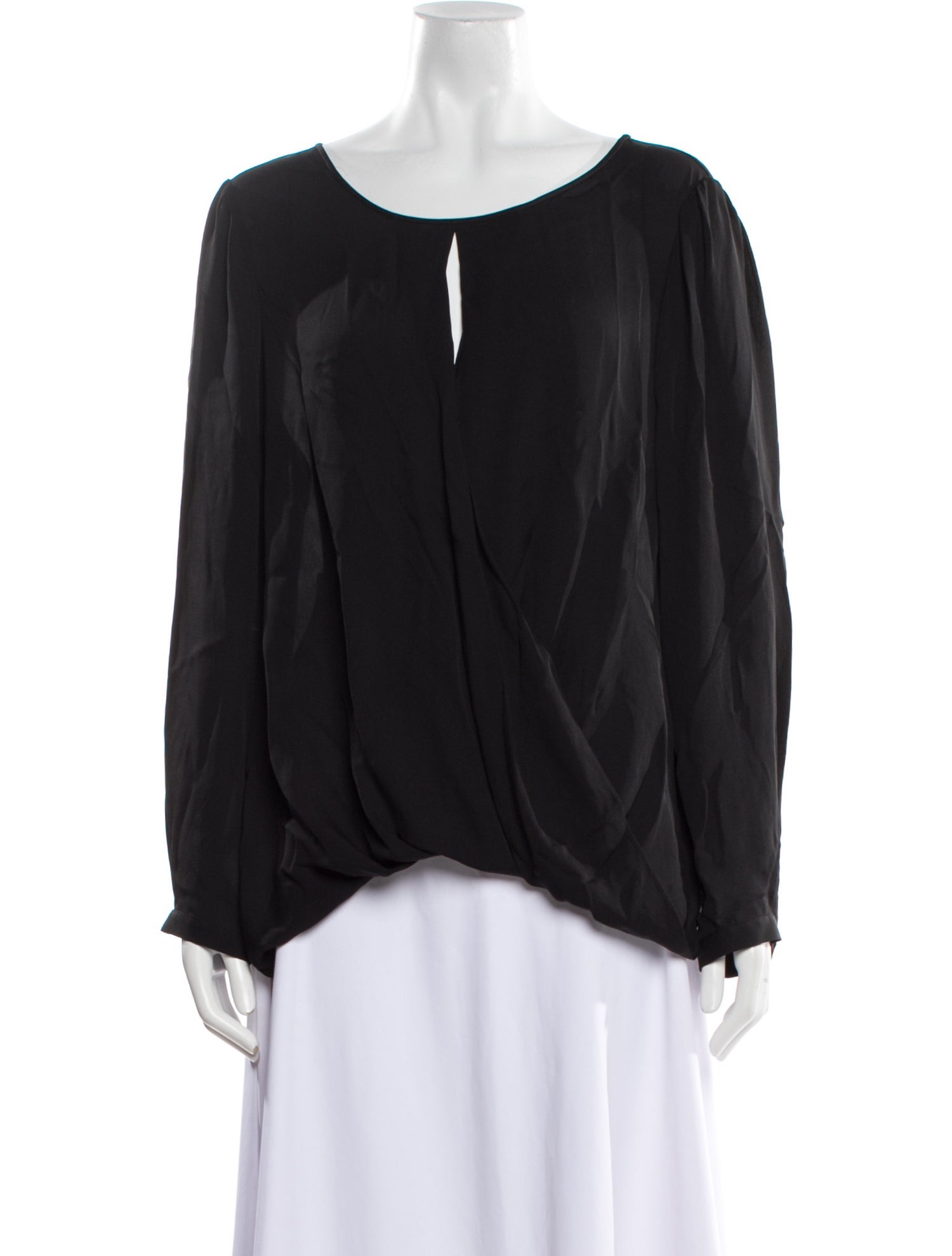 Tailored by Rebecca Taylor Silk Scoop Neck Blouse
