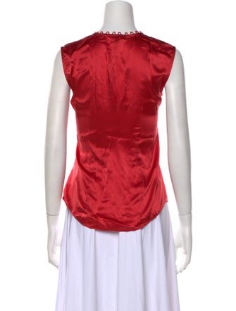 Tailored by Rebecca Taylor Silk V-Neck Blouse