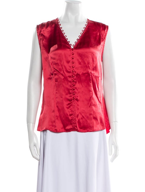 Tailored by Rebecca Taylor Silk V-Neck Blouse