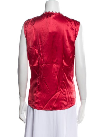 Tailored by Rebecca Taylor Silk V-Neck Blouse