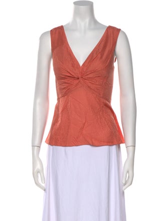 Tailored by Rebecca Taylor V-Neck Sleeveless Top