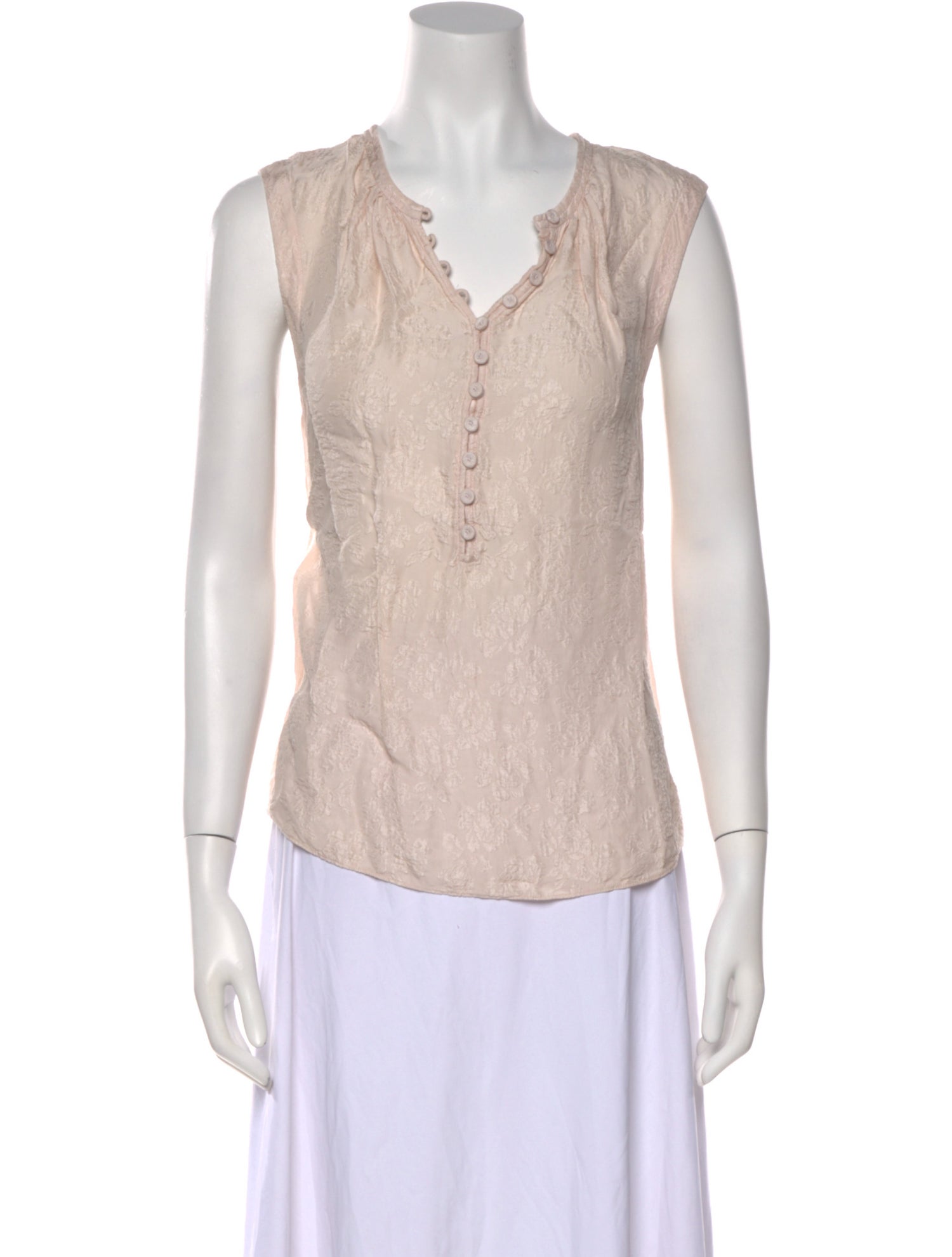 Tailored by Rebecca Taylor Silk V-Neck Blouse