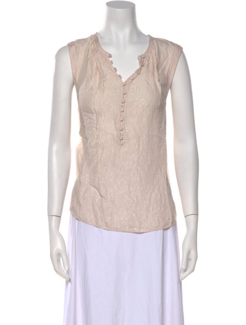 Tailored by Rebecca Taylor Silk V-Neck Blouse