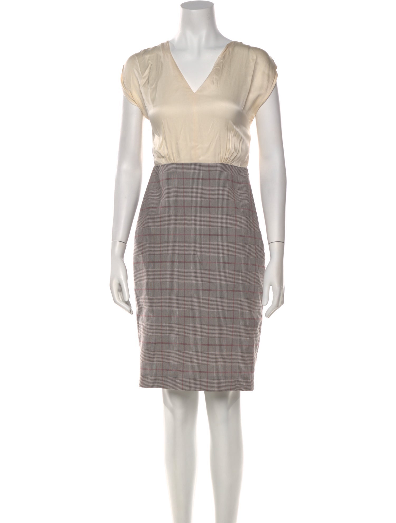 Tailored by Rebecca Taylor Plaid Print Knee-Length Dress