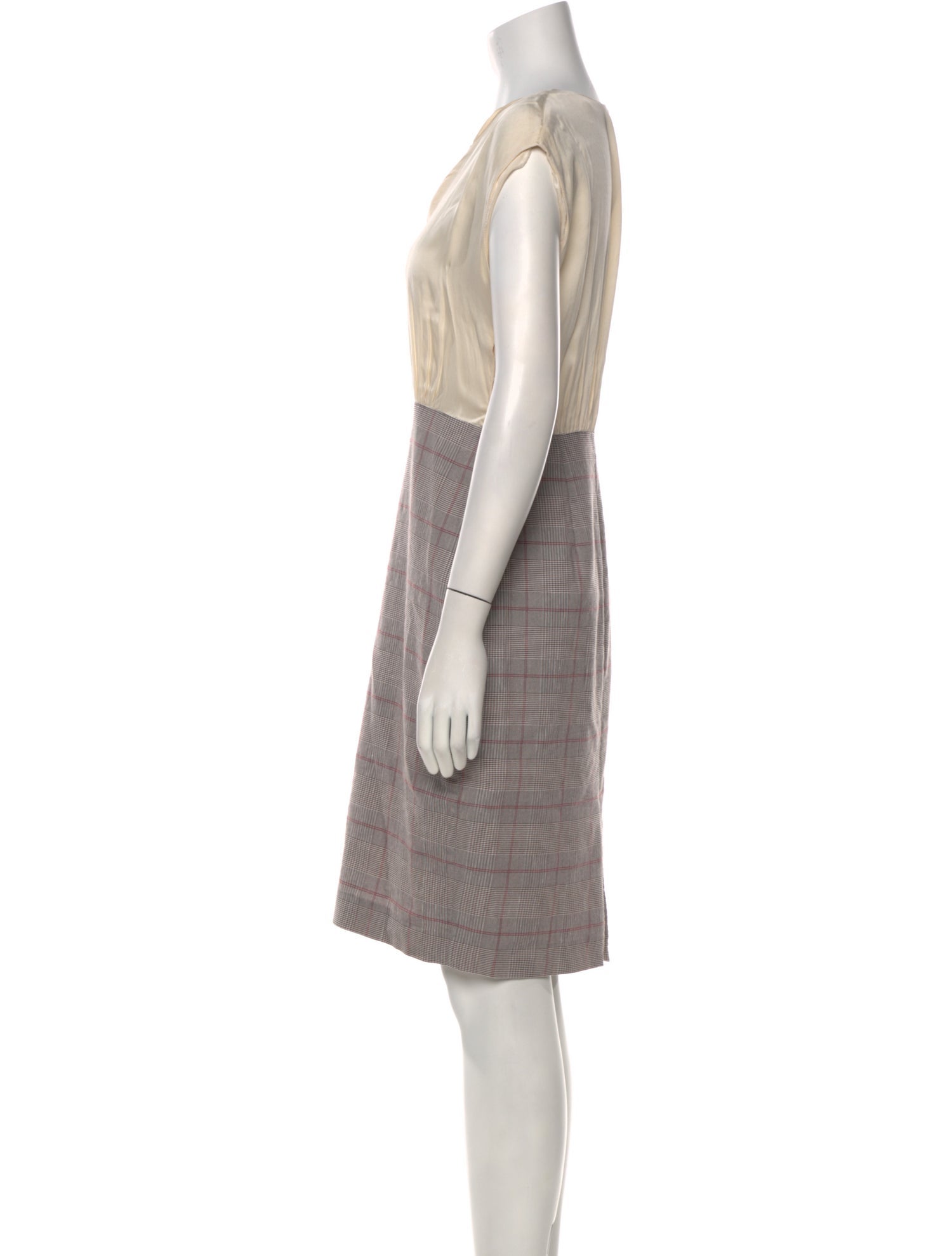 Tailored by Rebecca Taylor Plaid Print Knee-Length Dress