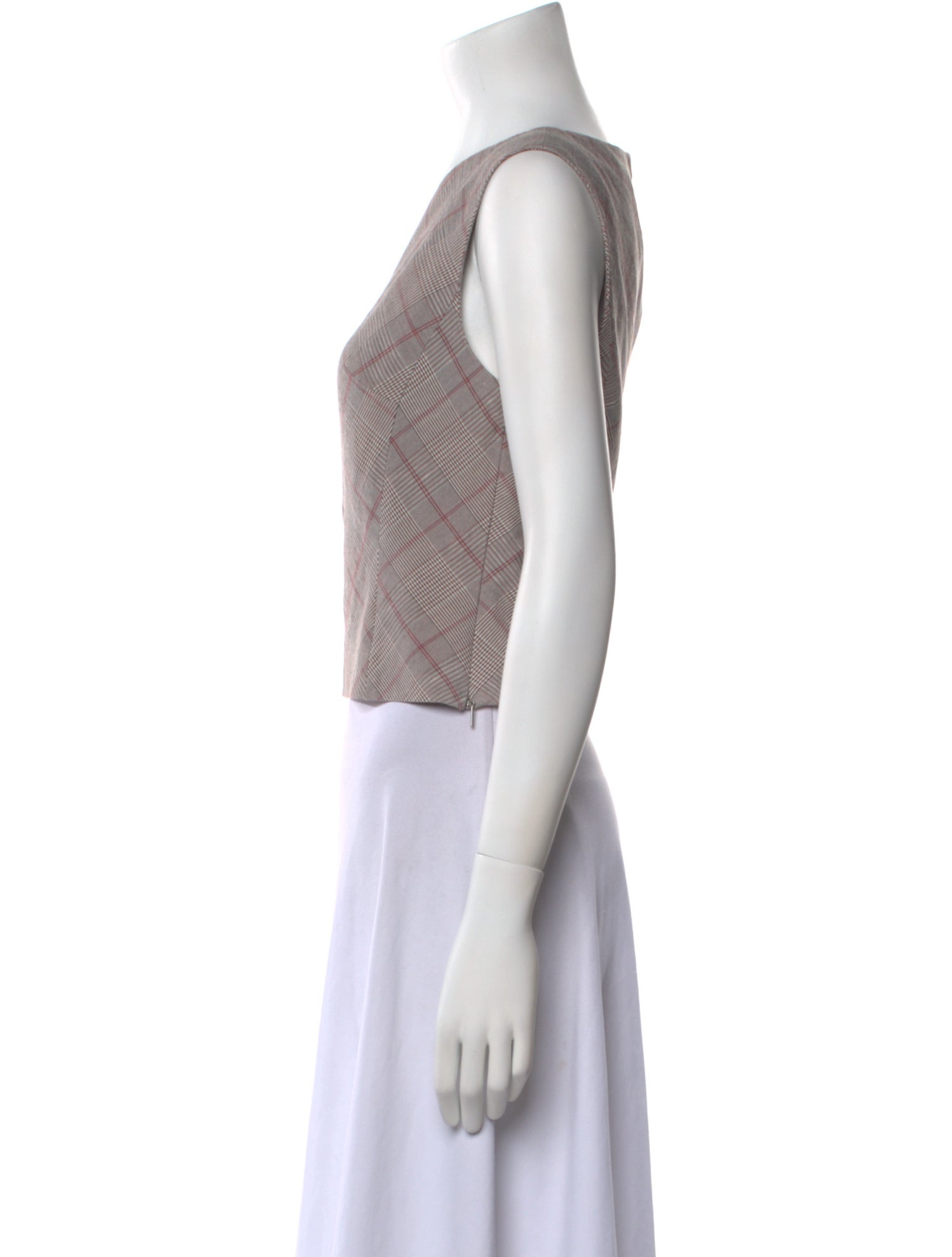 Tailored by Rebecca Taylor V-Neck Sleeveless Crop Top