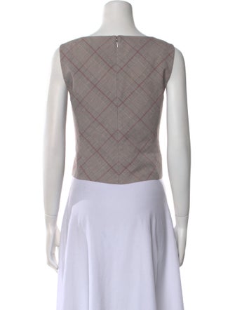 Tailored by Rebecca Taylor V-Neck Sleeveless Crop Top