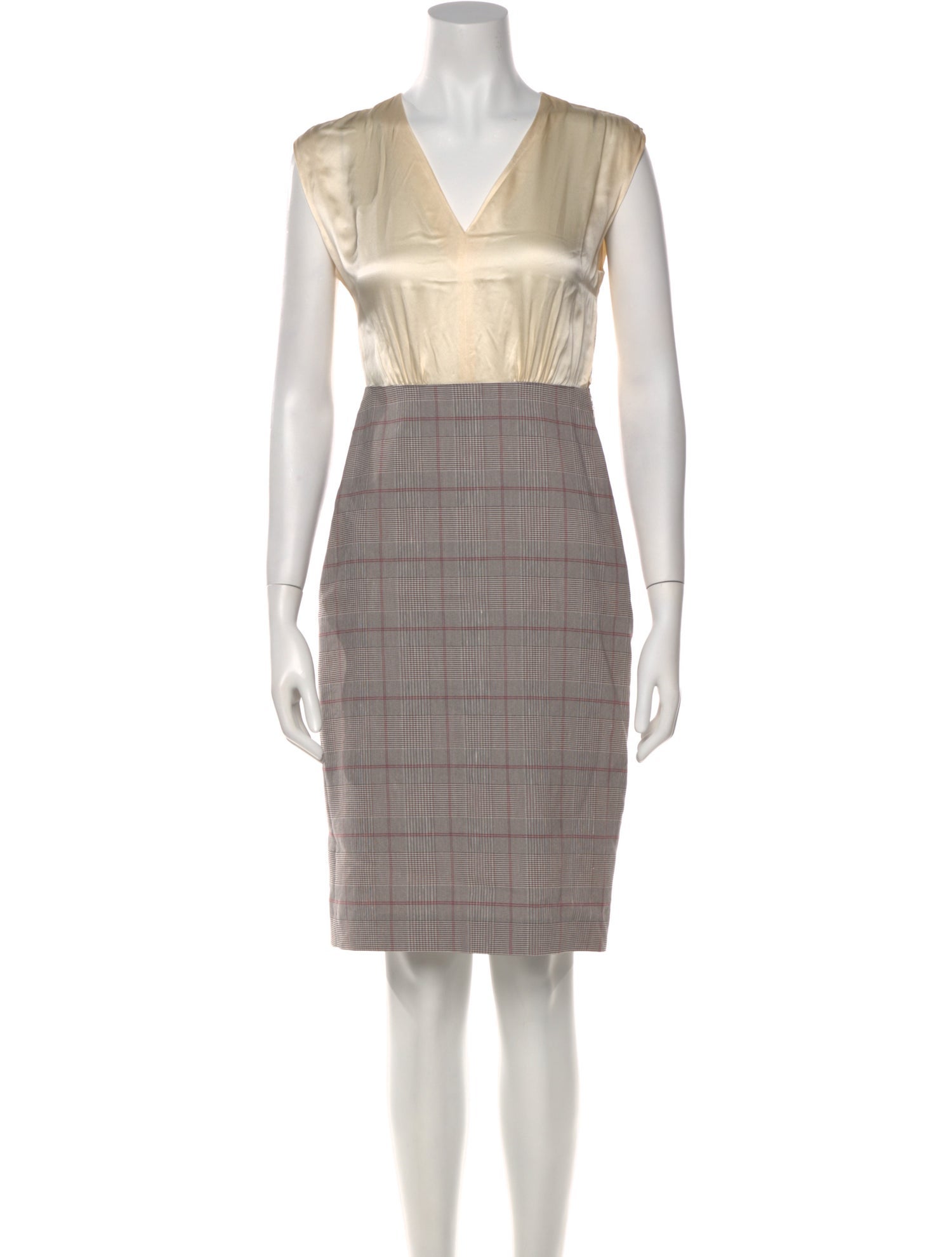 Tailored by Rebecca Taylor Plaid Print Knee-Length Dress