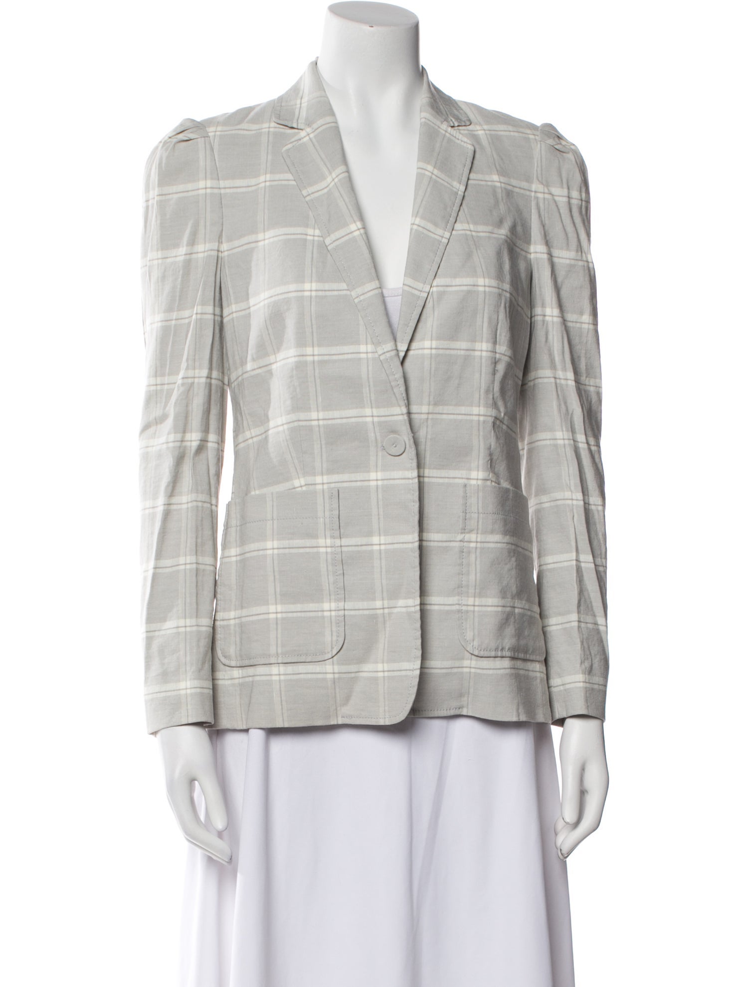 Tailored by Rebecca Taylor Plaid Print Blazer