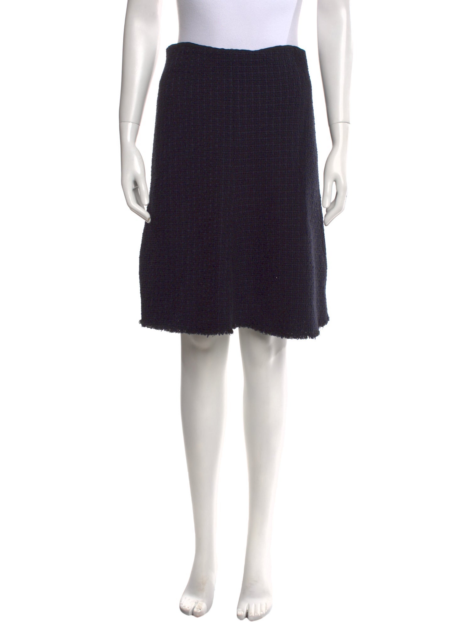 Tailored by Rebecca Taylor Raw-Edge Trim Knee-Length Skirt w/ Tags