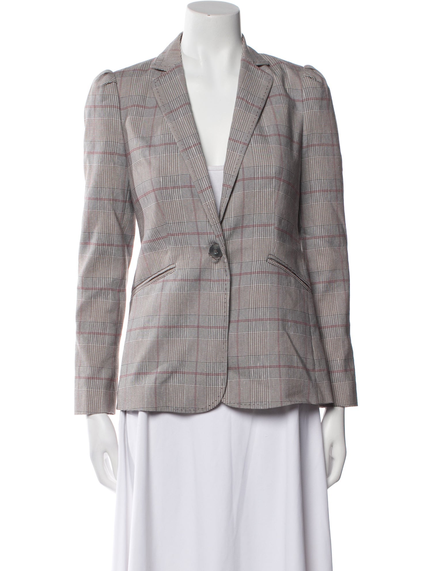 Tailored by Rebecca Taylor Plaid Print Blazer