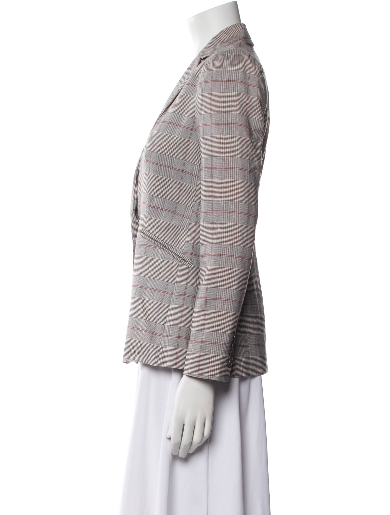 Tailored by Rebecca Taylor Plaid Print Blazer