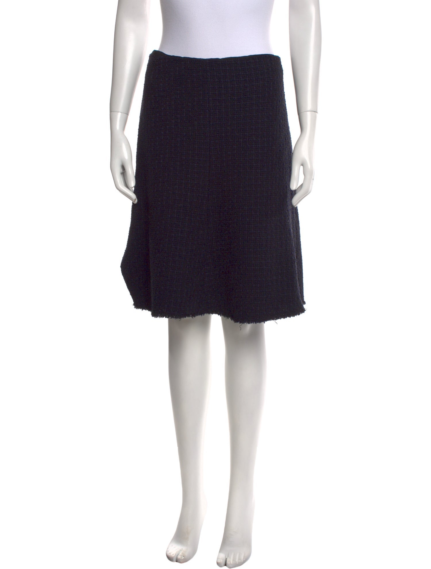 Tailored by Rebecca Taylor Raw-Edge Trim Knee-Length Skirt w/ Tags