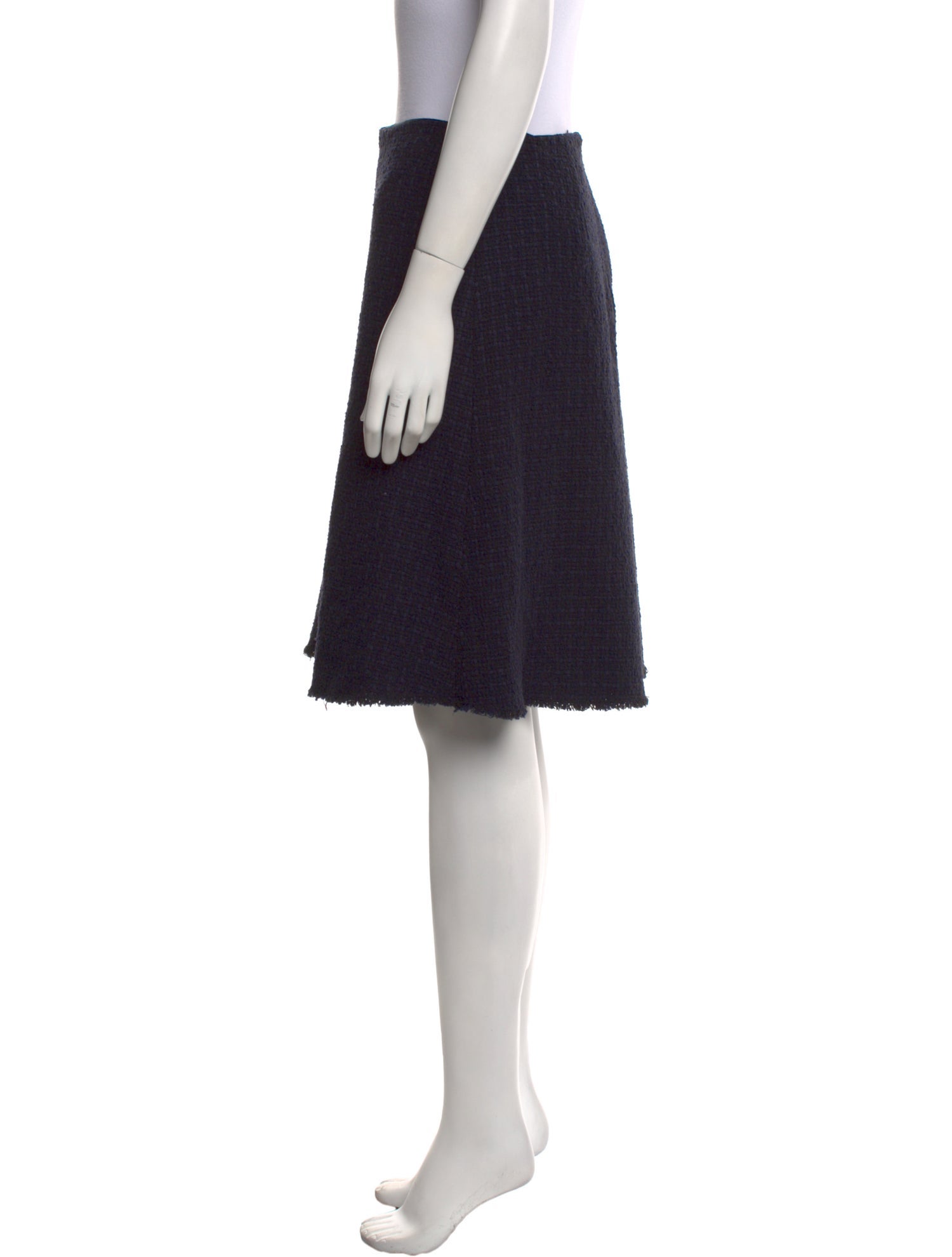 Tailored by Rebecca Taylor Raw-Edge Trim Knee-Length Skirt w/ Tags