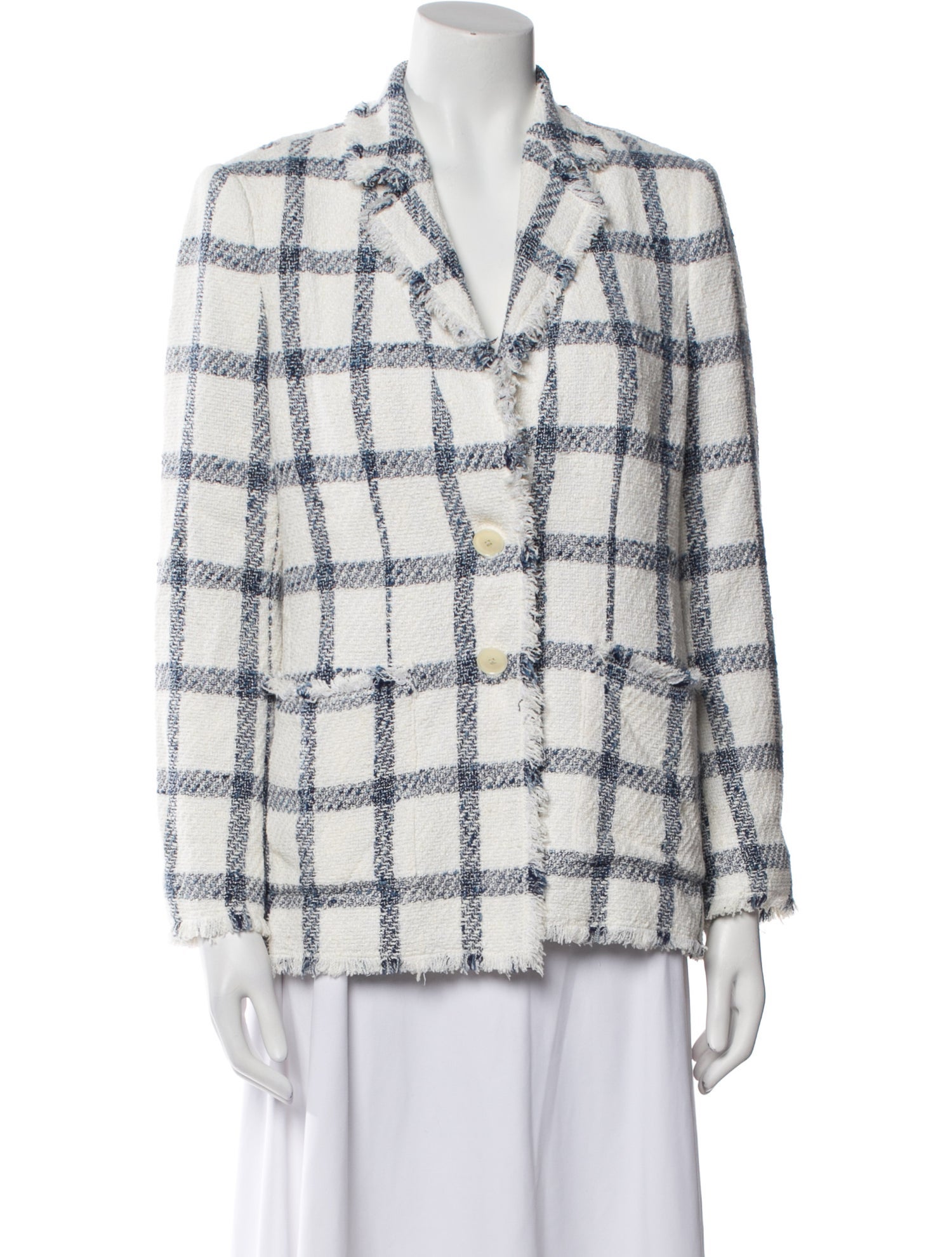 Tailored by Rebecca Taylor Plaid Print Blazer