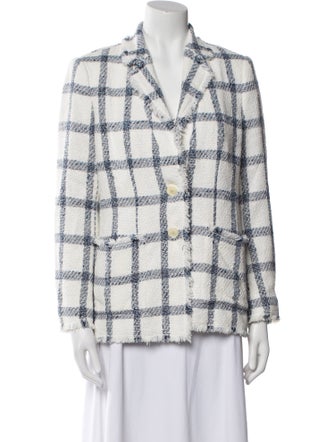 Tailored by Rebecca Taylor Plaid Print Blazer