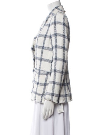 Tailored by Rebecca Taylor Plaid Print Blazer