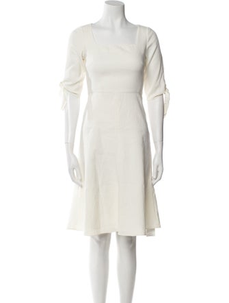 Tailored by Rebecca Taylor Square Neckline Knee-Length Dress