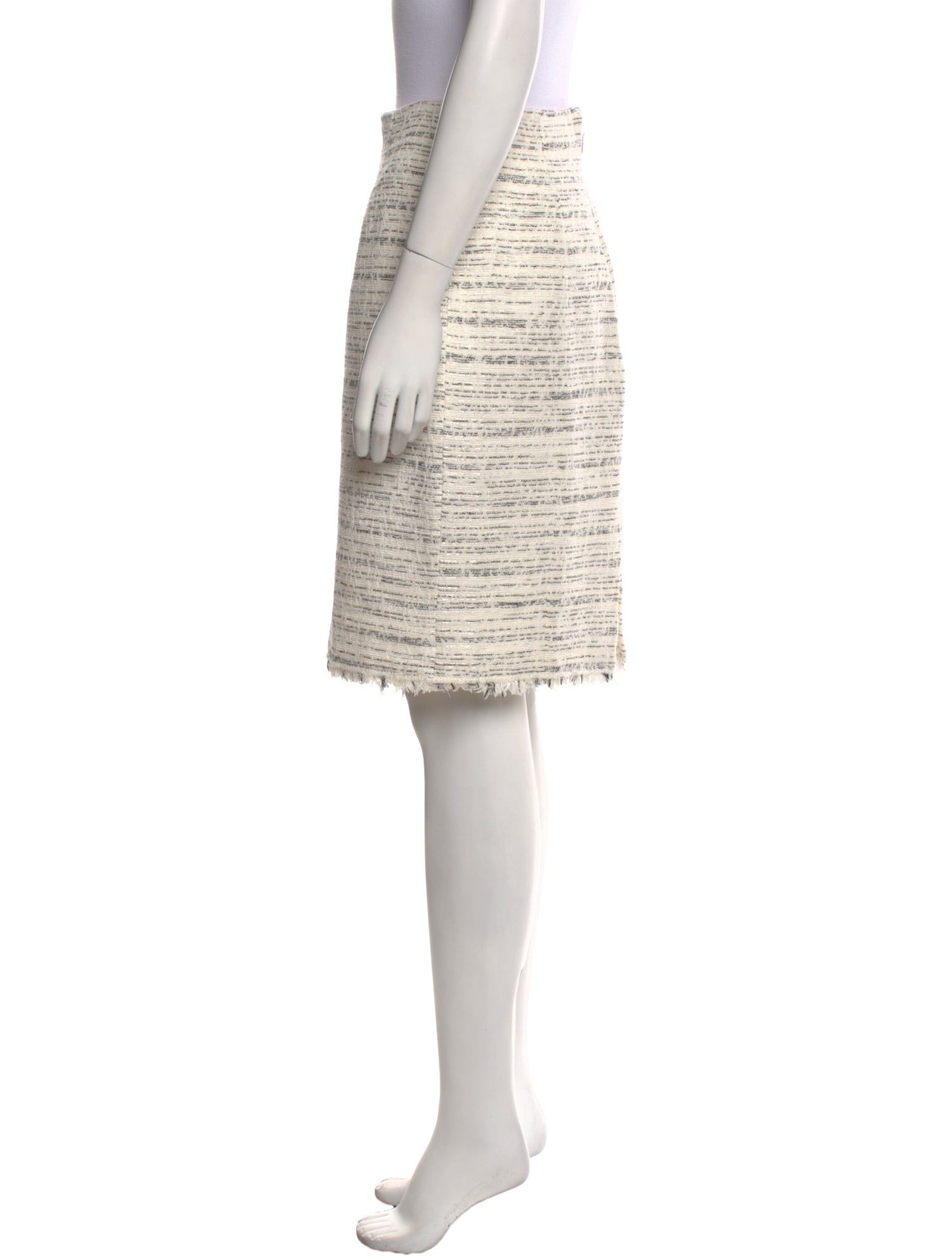 Tailored by Rebecca Taylor Raw-Edge Trim Knee-Length Skirt w/ Tags