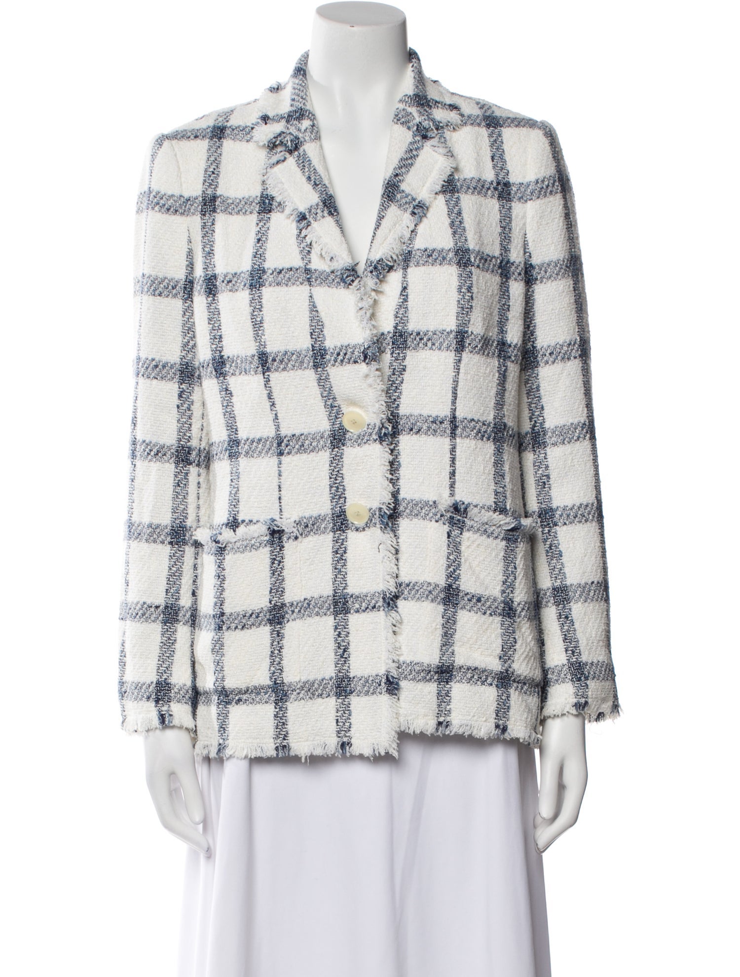 Tailored by Rebecca Taylor Plaid Print Blazer