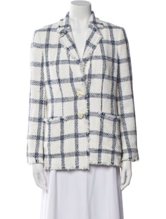 Tailored by Rebecca Taylor Plaid Print Blazer