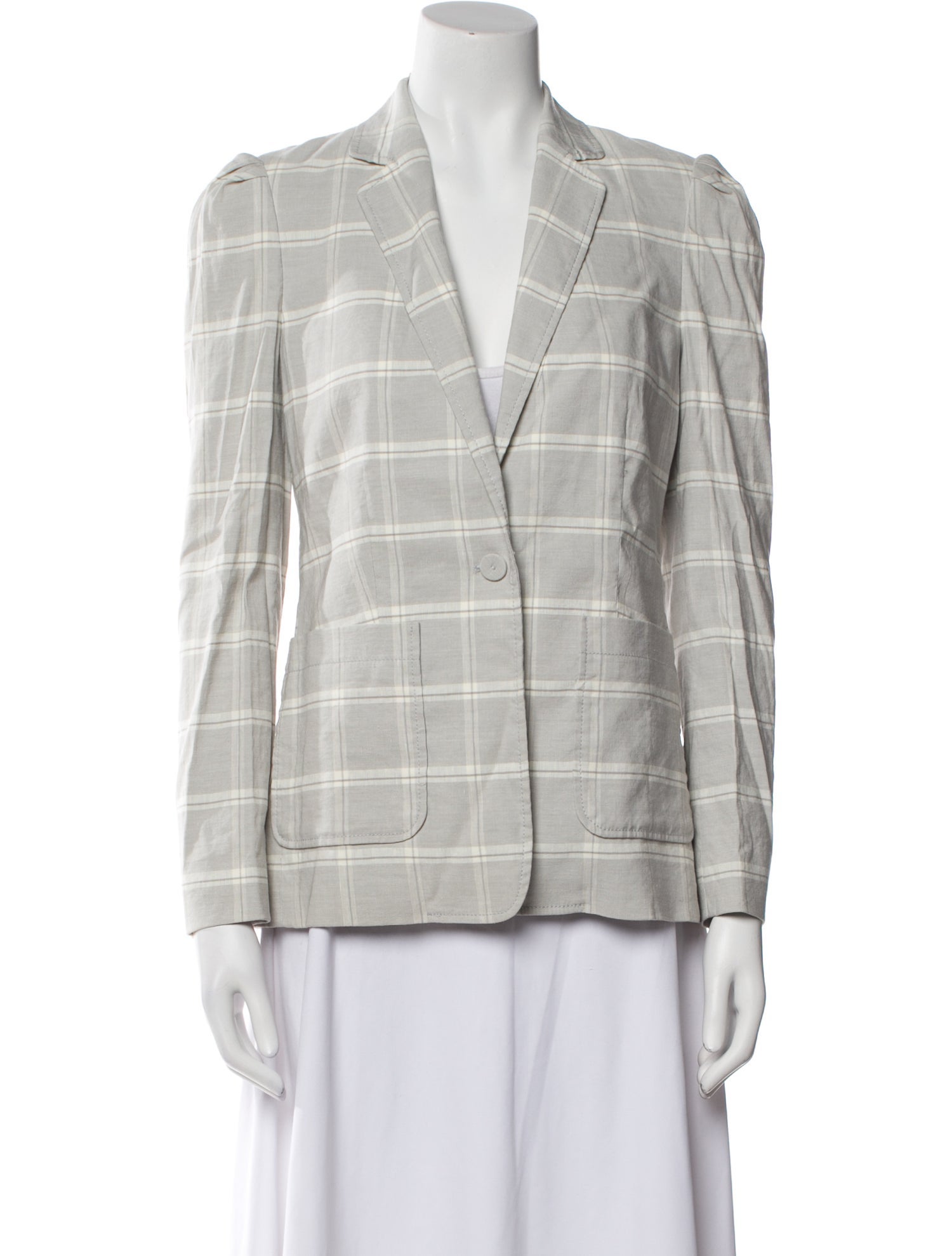 Tailored by Rebecca Taylor Plaid Print Blazer